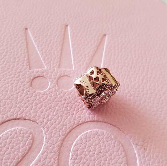 Pandora Rose Snowflake Flower charm SOLD - Picture 2 of 4